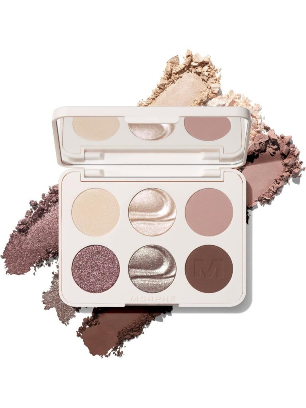 High Pigment 6-Pan Eyeshadow Palette - Shimmer, Matte & Metallic Shades for